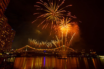 Riverfire. Story Bridge. Brisbane, Australia