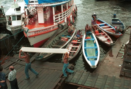 Manaus waterfront. Amazon region, Brazil