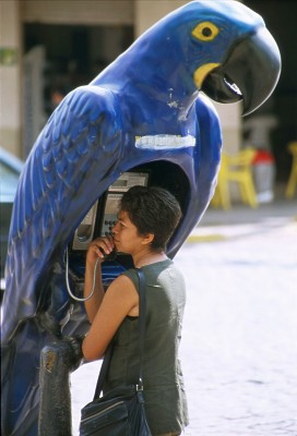 Public telephone. Corumba, Mato Grosso do Sul, Brazil