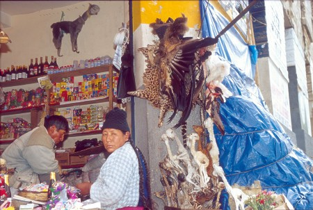 Witchcraft market. La Paz, Bolivia
