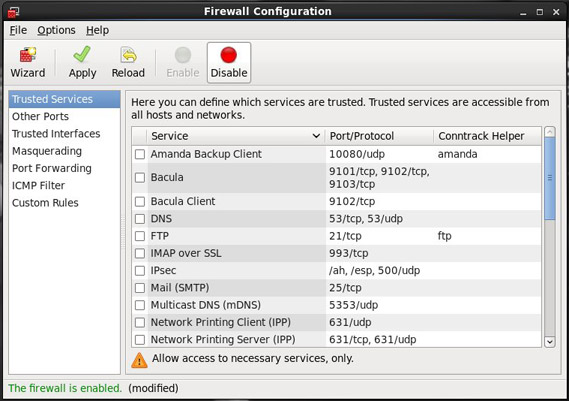 Oracle Linux VM - Firewall Config - Disable