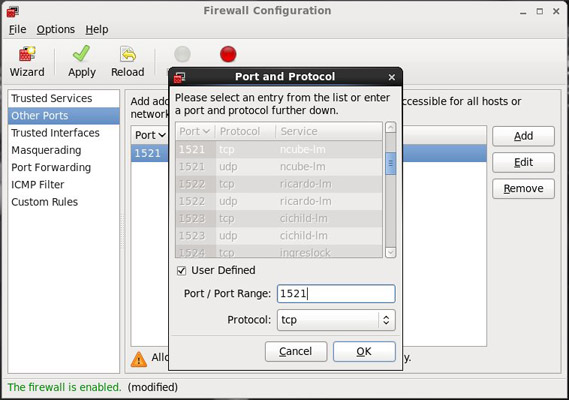 Oracle Linux VM - Firewall Config - Open Specific Ports