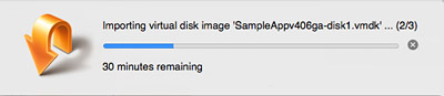 VirtualBox - Importing Progress